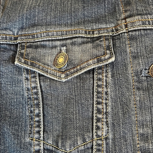 GAP Blue Denim Jean Jacket. Stretch. Large - Picture 3 of 9